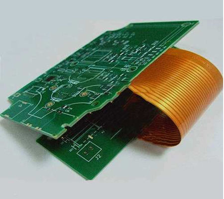 Buon prezzo 6 strati PCB rigidi flessibili FR4 e PI Materail 4mil Larghezza linea Nero E Giallo Coverlay ENIG in linea